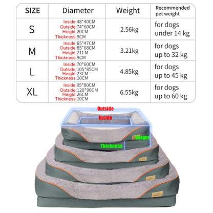 Large Orthopedic Pet Bed Waterproof Sofa