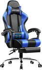 Gaming Chair, Computer Chair with Footrest, Lumbar Support,