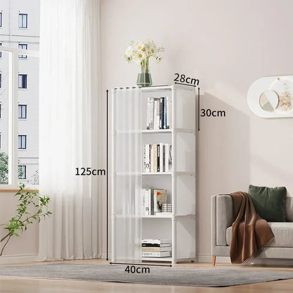 6/5 Layers Dustproof Wardrobe High Capacity Partition Bookshelf Bedroom Open Simple Assembly Storage Cabinet Bedroom Furniture