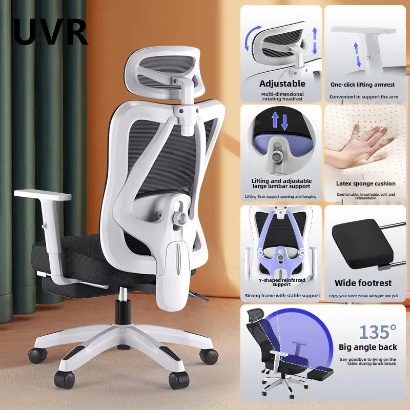 Professional Gaming Computer Chair Ergonomic Design Armchair Latex Sponge Cushion with Footrest Office Chair Home Furniture