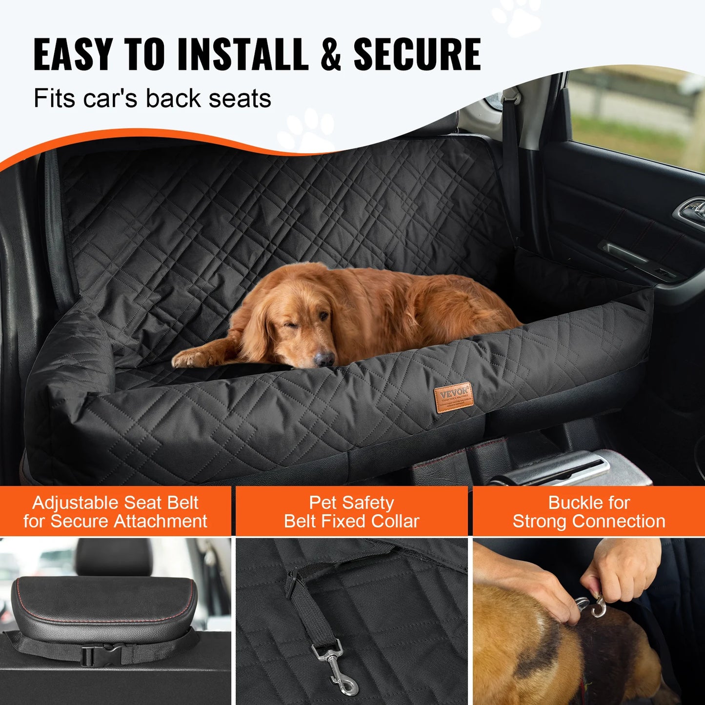 Dog Car Seat Waterproof Pet Car Seat