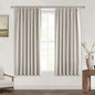 Natural Linen Pleated Blackout Curtains & Drapes 96 Inch