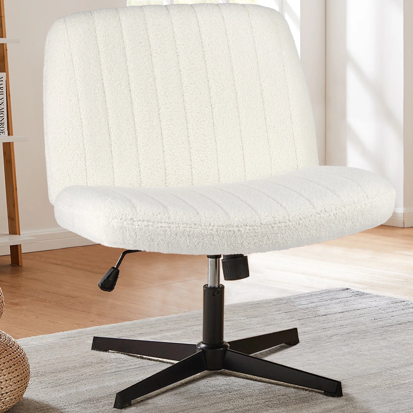 Home, Office Chair Armless Wide Desk Chair Fabric Task