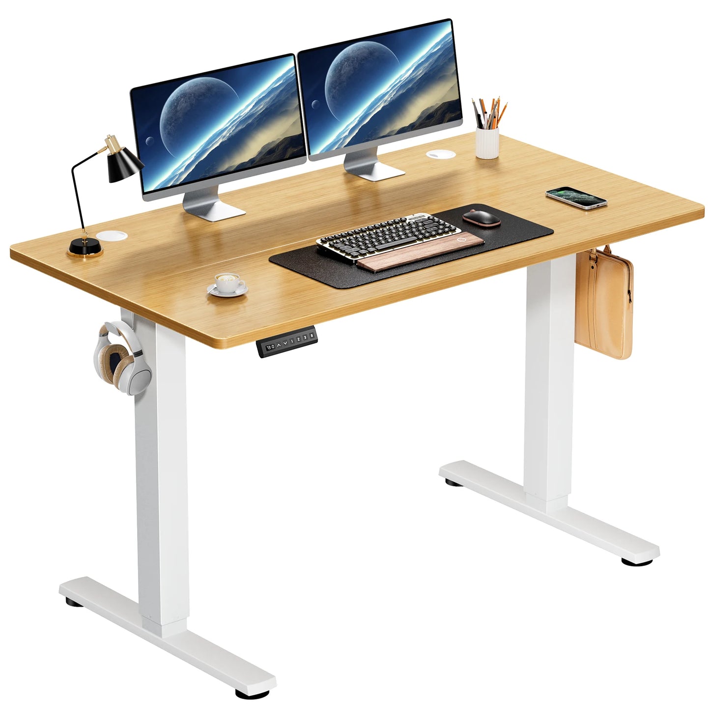 Electric  Height Adjustable 40x24 Inch Computer Workstation