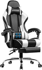 Gaming Chair, Computer Chair with Footrest, Lumbar Support,