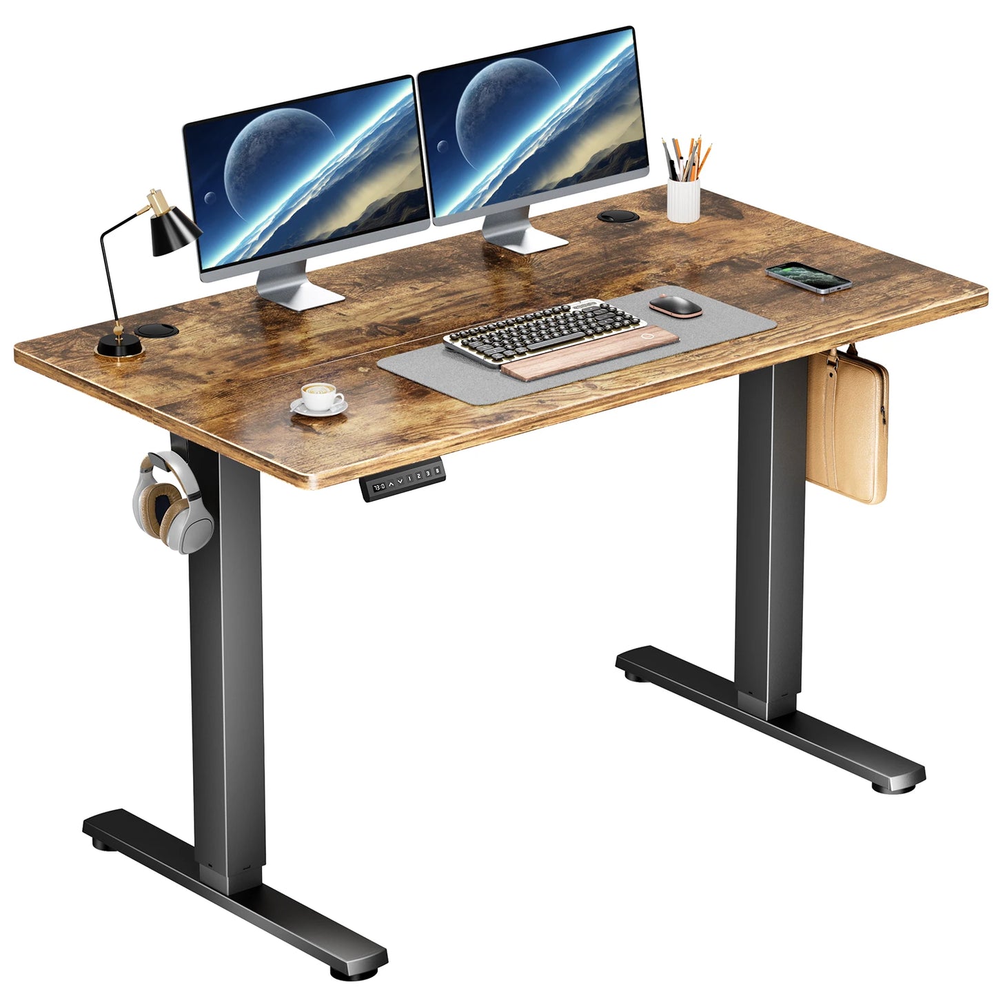 Electric  Height Adjustable 40x24 Inch Computer Workstation