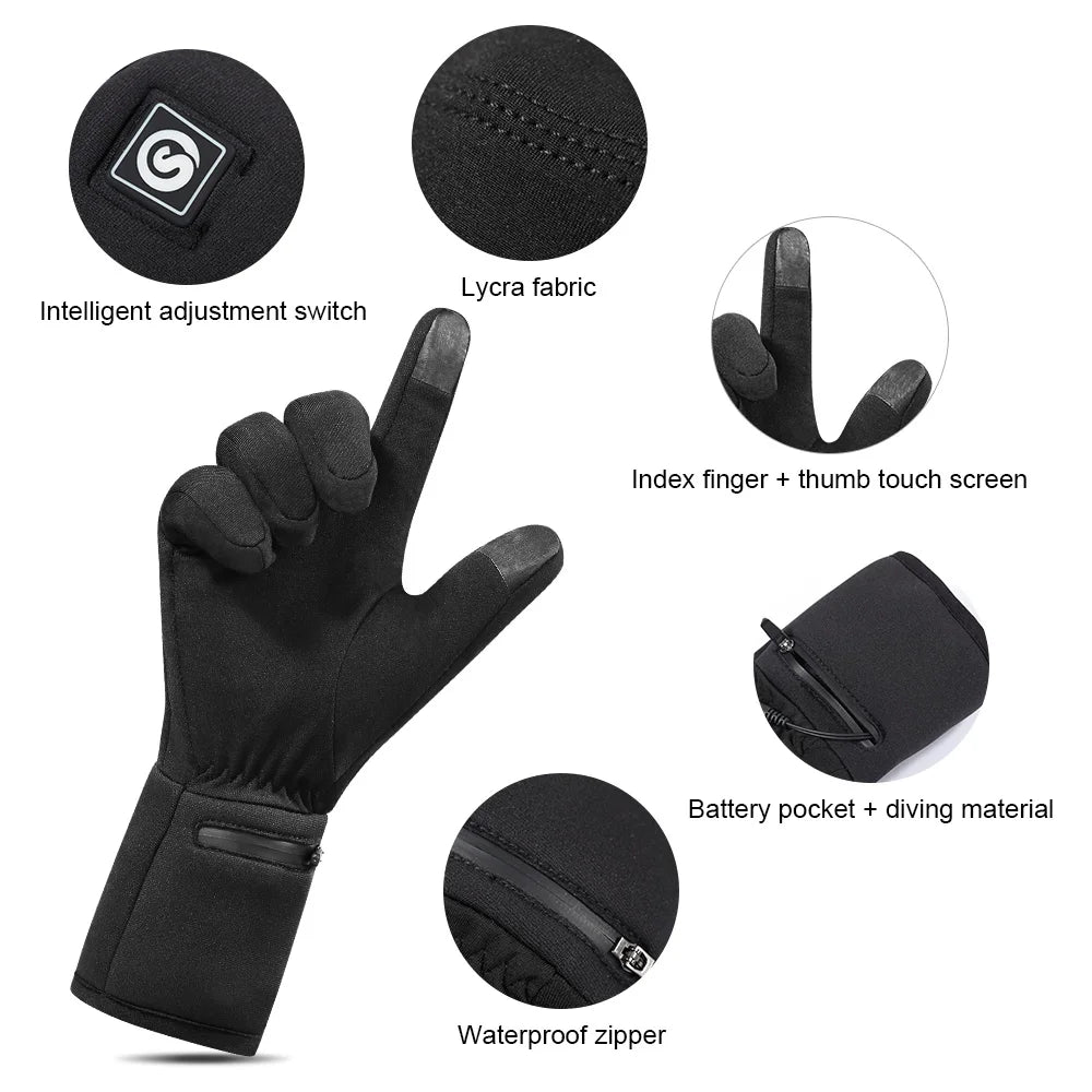 Winter Gloves For Adult Rechargeable Battery  Waterproof