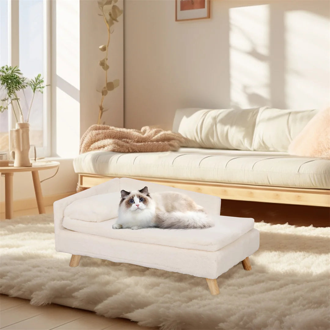 L Shape Dog Sofa Bed Cat Cushion Chaise Stool