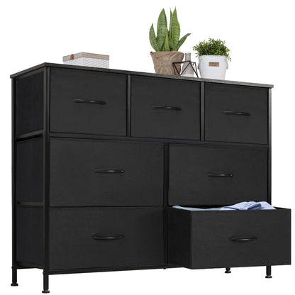 Dresser For Bedroom With 7 Fabric Drawers