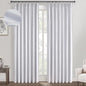 Pleated Curtains 96 Inch Long, 100% Blackout Thermal Insulated