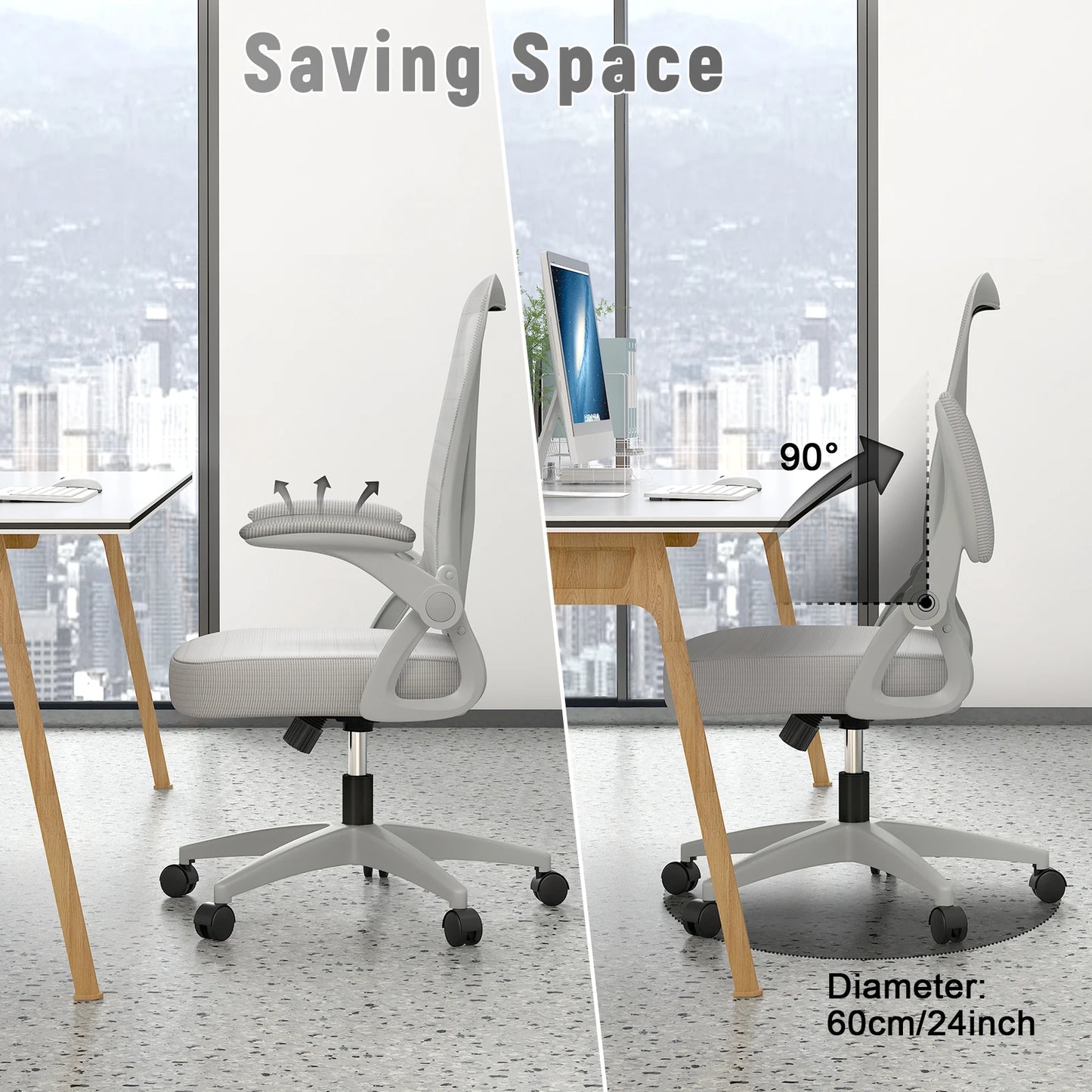 Ergonomic Chair with  Adjustable Lumbar Support Angle,