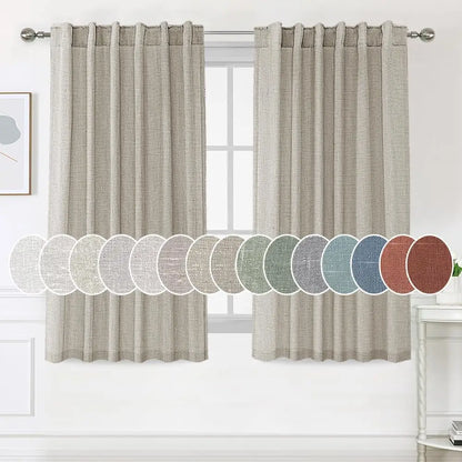 Natural Linen Curtains 108 inches Long