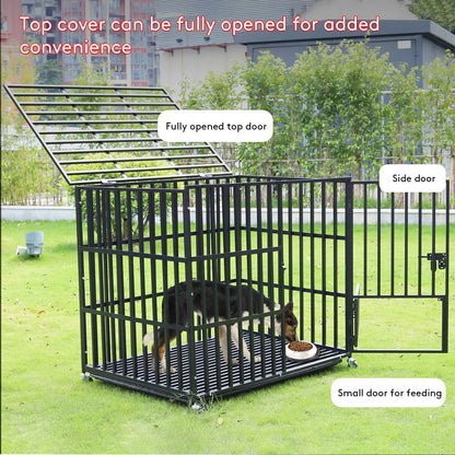 L XL XXL  Dog Crate with 4 Lockable Wheels  Playpen