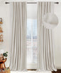 100% Blackout Shield Linen Blackout Curtains