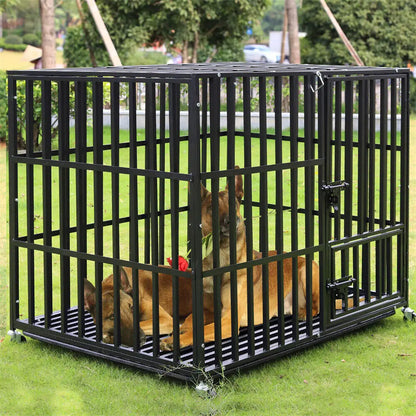 L XL XXL  Dog Crate with 4 Lockable Wheels  Playpen