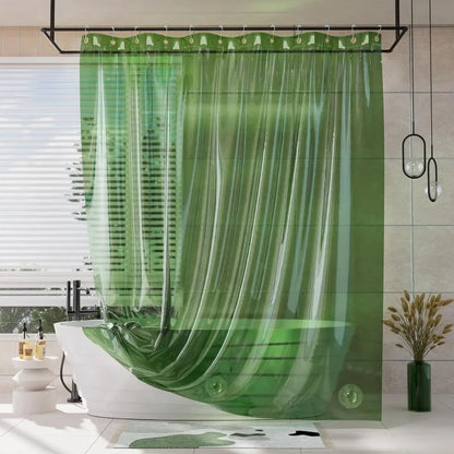 Soft  Heavy Duty Shower Curtain and Liner 2-in-1, 72x72