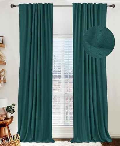 100% Blackout Shield Linen Blackout Curtains