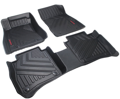 Universal Car Floor Mats for All Seasons Wholesale of High-quality and Best-selling Waterproof Black Customized Logo Full Set