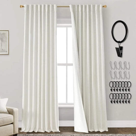 104 Inch Long Blackout Curtains 2 Panel