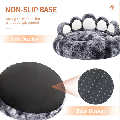 Comfy Paw Shape Warm Dog Bed Cushion