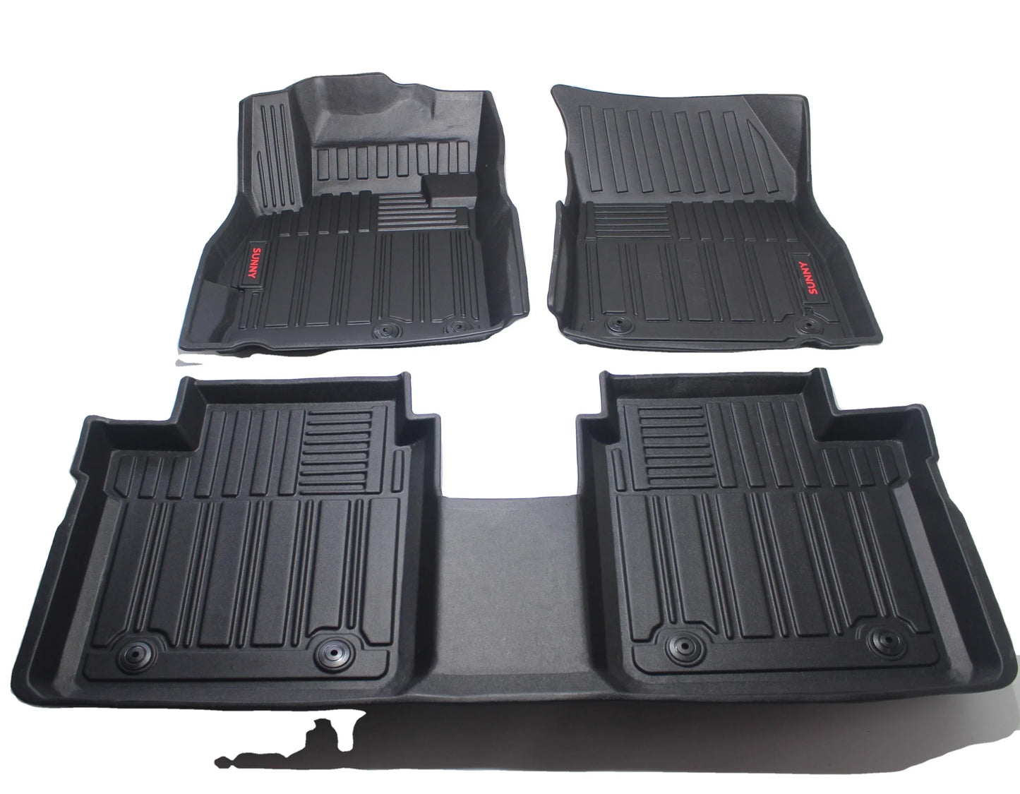 Universal Car Floor Mats for All Seasons Wholesale of High-quality and Best-selling Waterproof Black Customized Logo Full Set