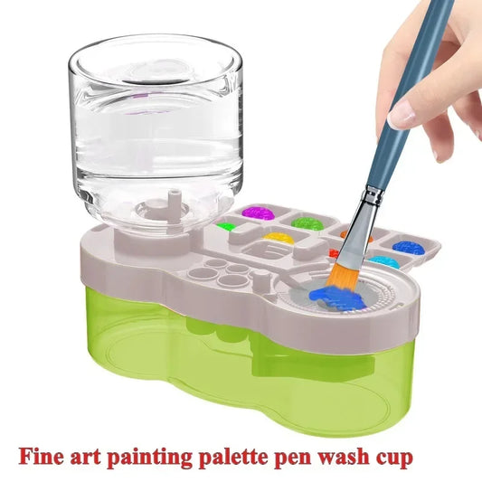 Paint Brush Washer Painting Writing Brush Cleaning Box Art Supplies Students Watercolor Chinese Painting Creation Palette Tools