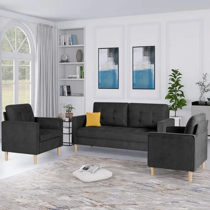 Sofa Sets  Living Room 3 Piece, 1 Loveseat +2 Accent Chairs,