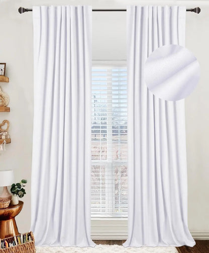 100% Blackout Shield Linen Blackout Curtains