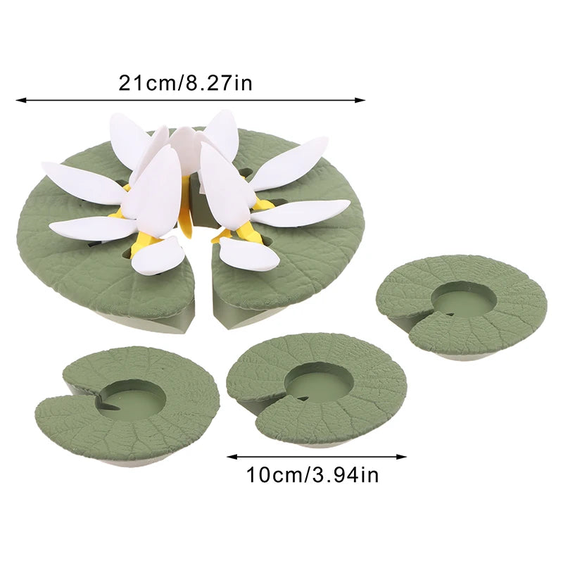 Water Lily 3D Pool Cup Holder With Self-Adjusting Petals Non-Inflatable Pool And Hot Tub Drink Tray Home Decor